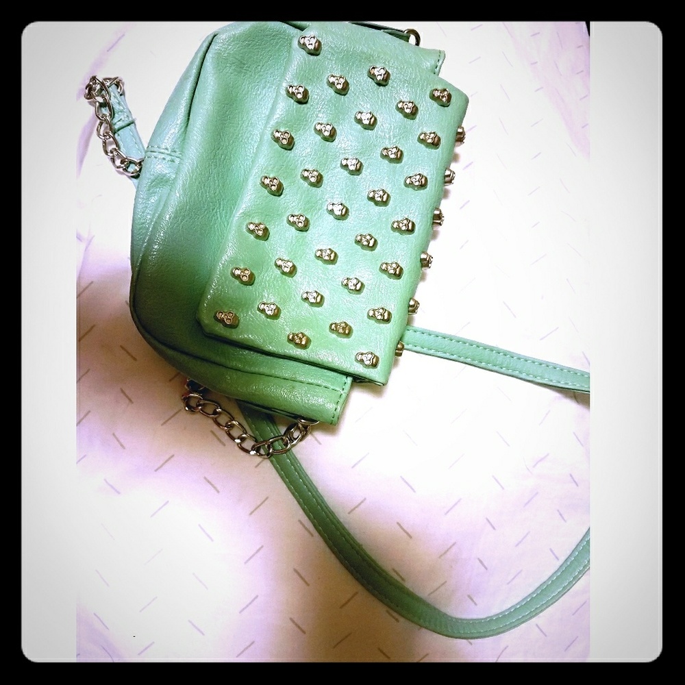 Skull lovers mint cross body mini bag